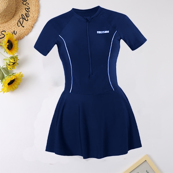 Đồ bơi nữ bigsize 1 mảnh đến 80kg có sẵn đệm mút Tuvada - BVB41