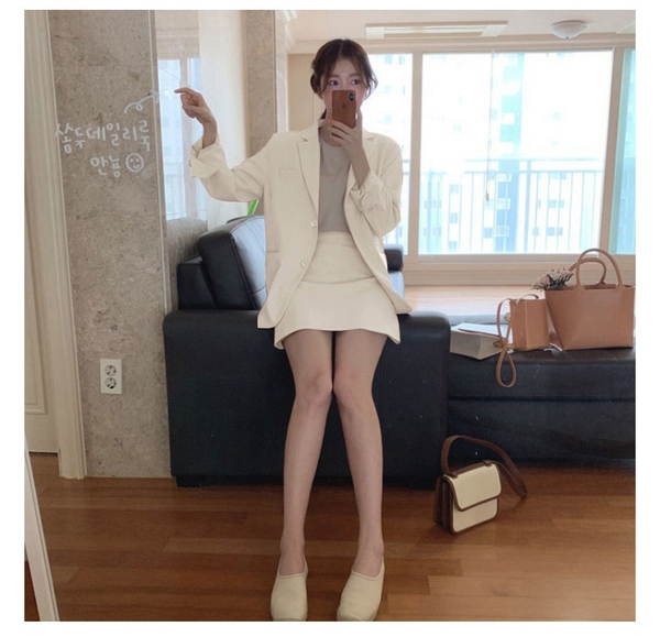 Áo blazer nữ phối chân váy ngắn có bigsize đa năng Tuvada - SVN132