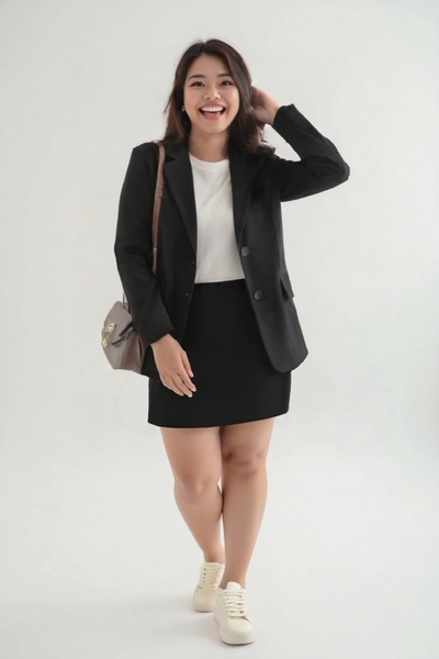 Áo blazer nữ phối chân váy ngắn có bigsize đa năng Tuvada - SVN132