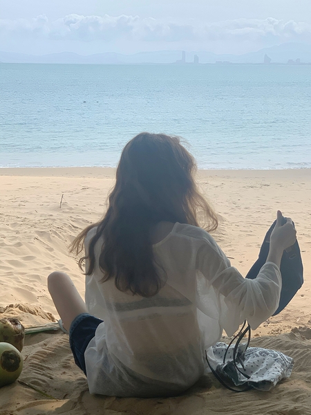 Áo choàng đi biển chống nắng voan mỏng Tuvada - AKR127