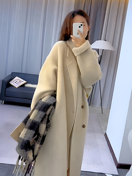 Áo dạ dáng dài nữ hàn quốc lót bông ấm áp Tuvada - ADD69