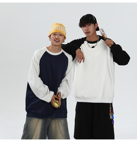 Áo đôi dài tay nam nữ nỉ bông form oversize Tuvada - ASW131