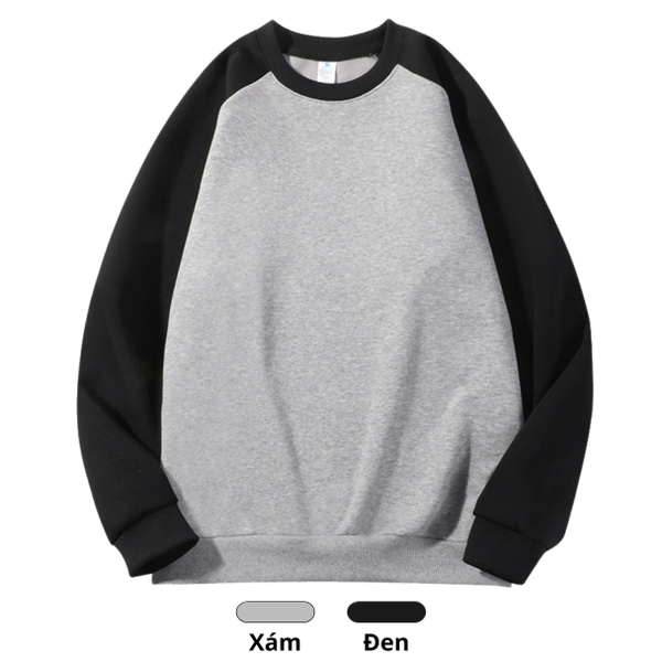 Áo đôi dài tay nam nữ nỉ bông form oversize Tuvada - ASW131