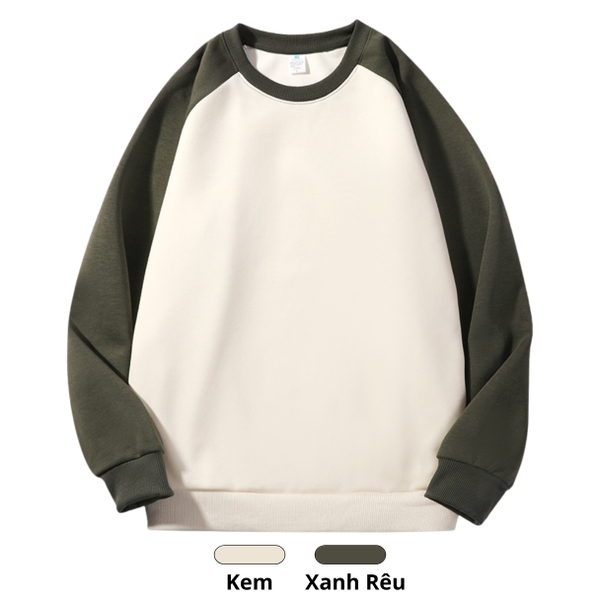 Áo đôi dài tay nam nữ nỉ bông form oversize Tuvada - ASW131