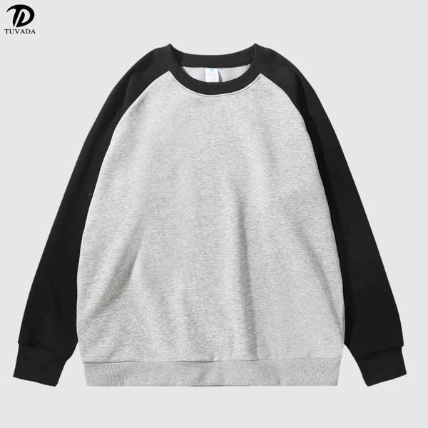 Áo đôi dài tay nam nữ nỉ bông form oversize Tuvada - ASW131