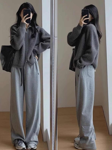 Áo khoác cardigan khóa kéo 2 đầu dáng oversize Tuvada - AKL134
