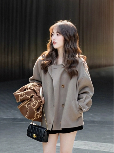 Áo khoác dạ nữ dáng rộng trần bông cao cấp Tuvada - ADT72