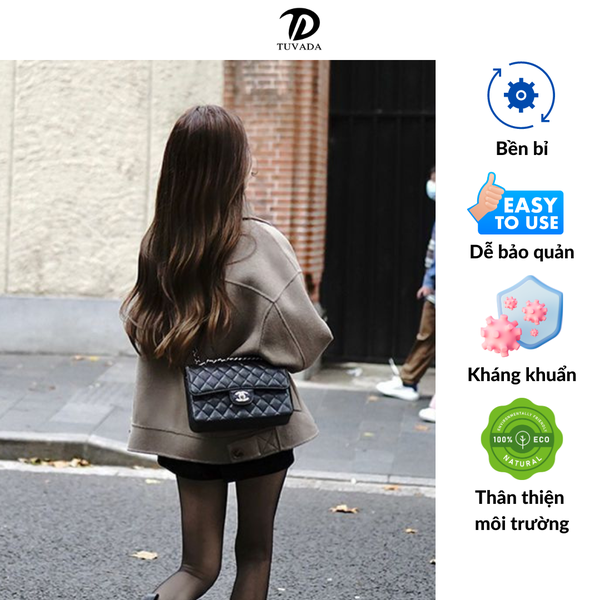 Áo khoác dạ nữ dáng rộng trần bông cao cấp Tuvada - ADT72