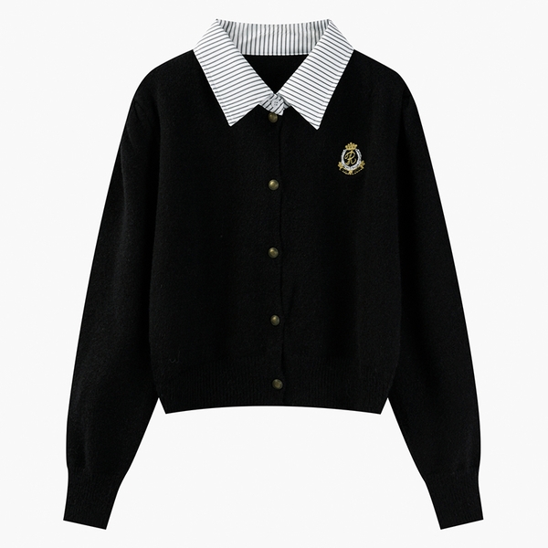 Áo khoác len cardigan cổ sơ mi dầy dặn cao cấp Tuvada - LSM56