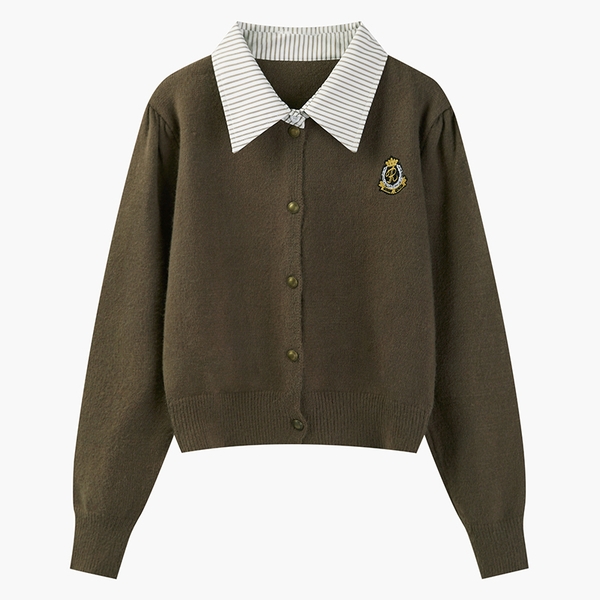 Áo khoác len cardigan cổ sơ mi dầy dặn cao cấp Tuvada - LSM56