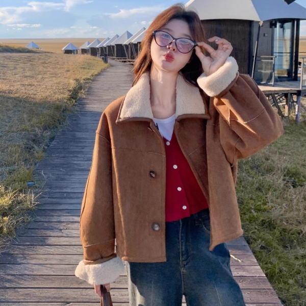 Áo khoác mùa đông nữ phong cách hàn quốc 2 mặt Tuvada - AD270