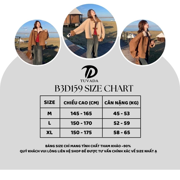 Áo khoác mùa đông nữ phong cách hàn quốc 2 mặt Tuvada - AD270