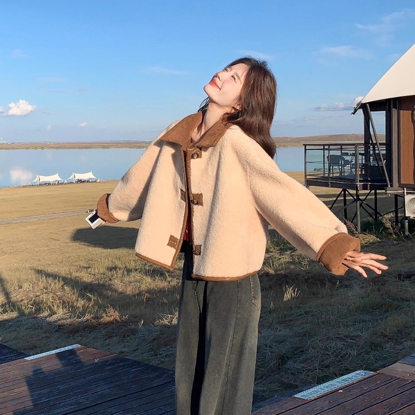 Áo khoác mùa đông nữ phong cách hàn quốc 2 mặt Tuvada - AD270