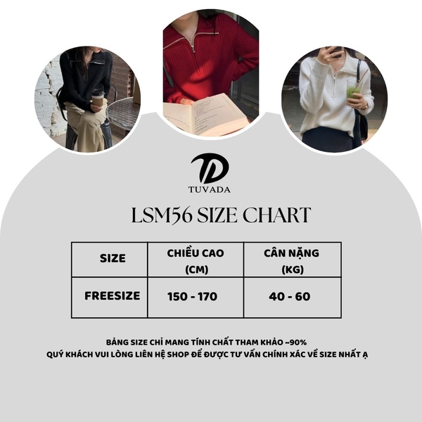 Áo len cardigan phối zip dày dặn Tuvada - LCK57