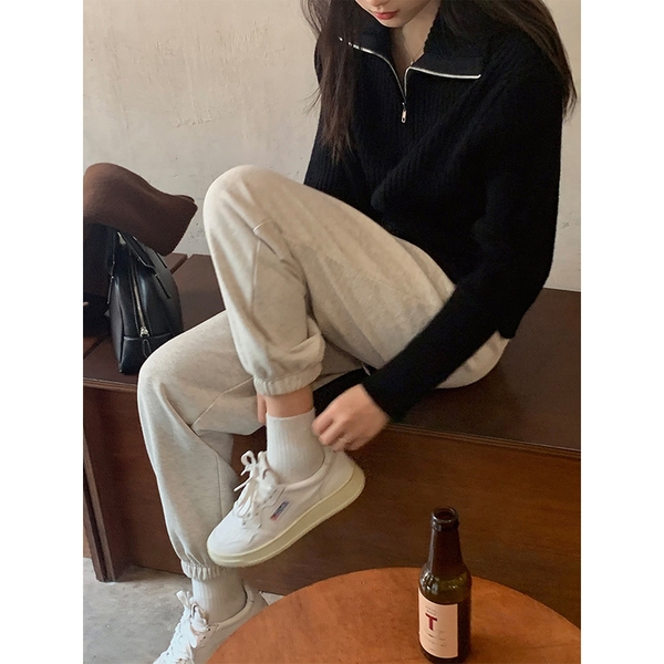 Áo len cardigan phối zip dày dặn Tuvada - LCK57