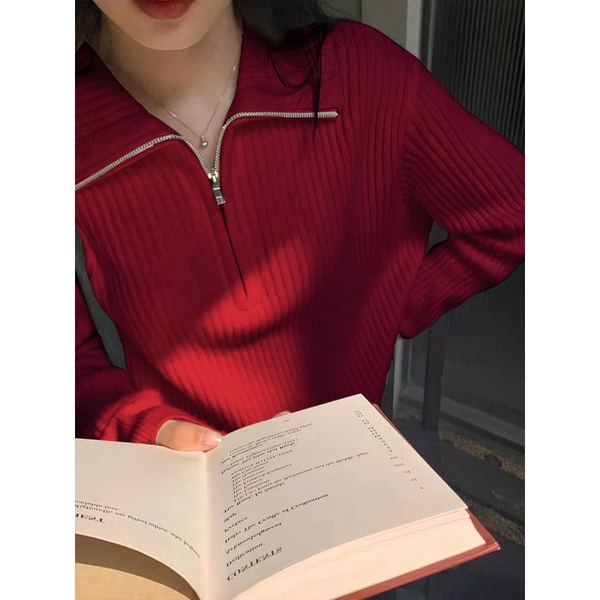 Áo len cardigan phối zip dày dặn Tuvada - LCK57