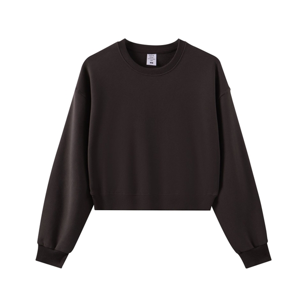 Áo sweater nữ croptop nỉ da cá 330g cao cấp Tuvada- STC66