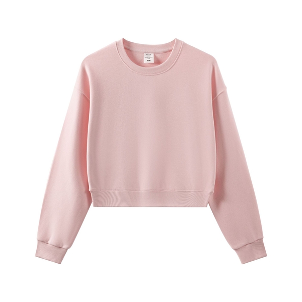 Áo sweater nữ croptop nỉ da cá 330g cao cấp Tuvada- STC66