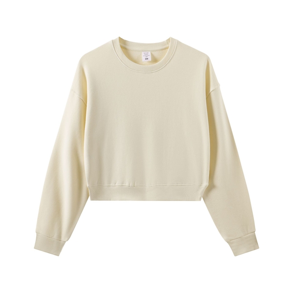 Áo sweater nữ croptop nỉ da cá 330g cao cấp Tuvada- STC66