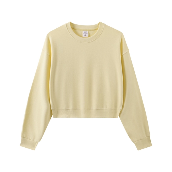 Áo sweater nữ croptop nỉ da cá 330g cao cấp Tuvada- STC66