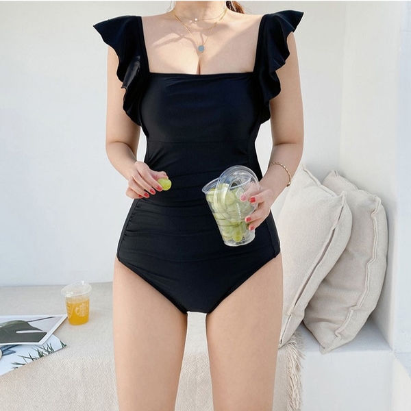 Bikini 1 mảnh basic khoét lưng che bụng cực tốt Tuvada - BNM143