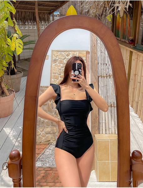 Bikini 1 mảnh basic khoét lưng che bụng cực tốt Tuvada - BNM143