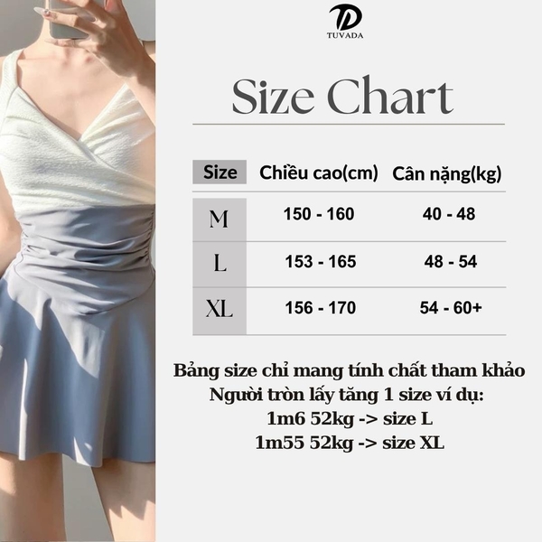 Bikini 1 mảnh che khuyết điểm tốt phối màu trắng ghi Tuvada - BCL11