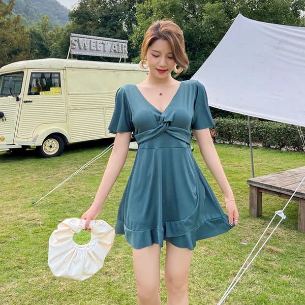 Bikini 1 mảnh dạng váy bigsize che khuyết điểm tốt Tuvada - BBS118