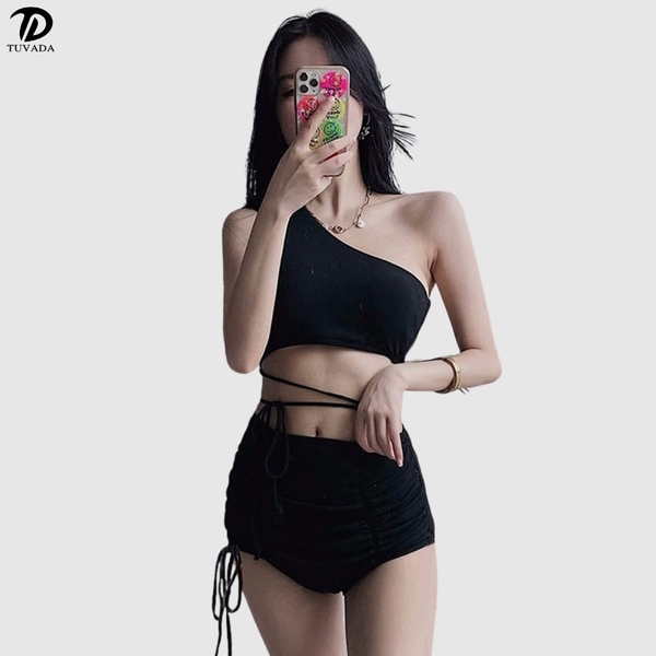 Bikini 1 mảnh khoét eo lệch vai Tuvada - BKE31