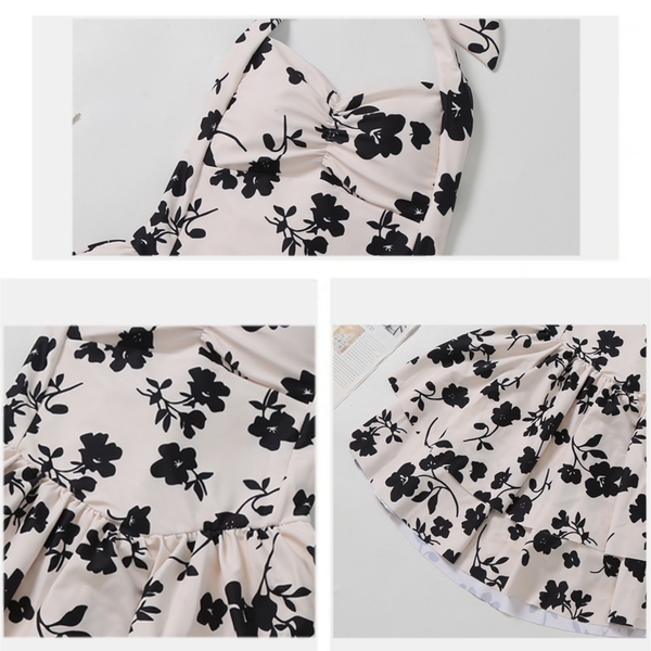 Bikini 1 mảnh liền thân che bụng tốt họa tiết hoa nhí Tuvada - BBD09