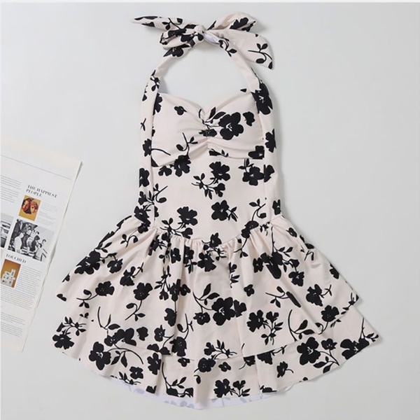 Bikini 1 mảnh liền thân che bụng tốt họa tiết hoa nhí Tuvada - BBD09