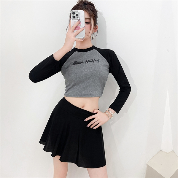 Bikini 2 mảnh dài tay dáng croptop kết hợp đồ tập Tuvada - BXD117