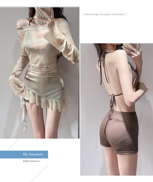 Bikini 2 mảnh kèm áo khoác ngoài kín đáo Tuvada - BLN168