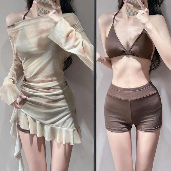 Bikini 2 mảnh kèm áo khoác ngoài kín đáo Tuvada - BLN168