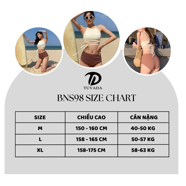 Bikini 2 mảnh phong cách hàn quốc cao cấp che bụng tốt Tuvada - BNS98