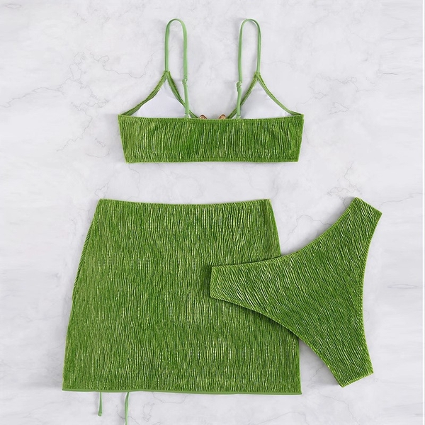 Bikini 3 mảnh đi biển sexy nhung tăm Tuvada - BTH04