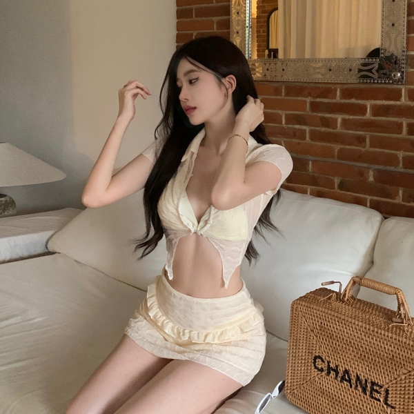 Bikini 3 mảnh kèm áo choàng cánh bướm thời thượng Tuvada - BAB147