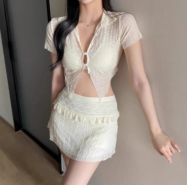 Bikini 3 mảnh kèm áo choàng cánh bướm thời thượng Tuvada - BAB147