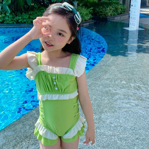 Bikini cho bé gái bánh bèo kín đáo Tuvada - BDN116