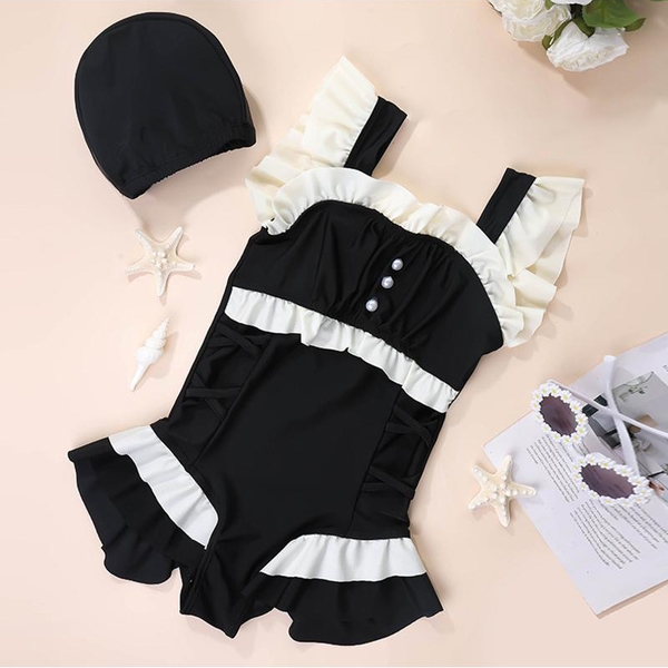 Bikini cho bé gái bánh bèo kín đáo Tuvada - BDN116