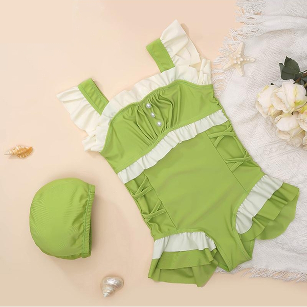 Bikini cho bé gái bánh bèo kín đáo Tuvada - BDN116