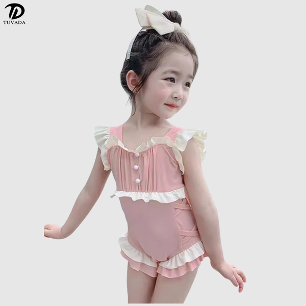 Bikini cho bé gái bánh bèo kín đáo Tuvada - BDN116