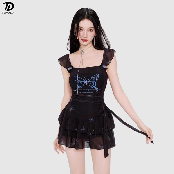 Bikini dạng váy họa tiết cá tính Tuvada - BVB20