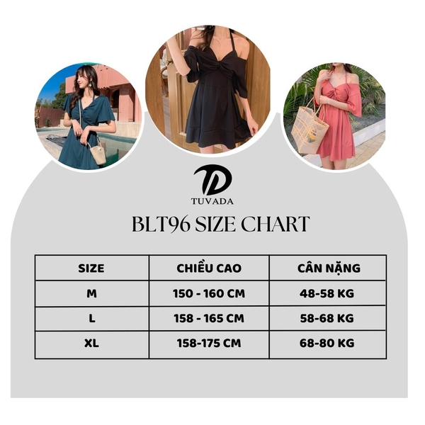 Bikini đi biển 1 mảnh bigsize kín đáo Tuvada - BSV13