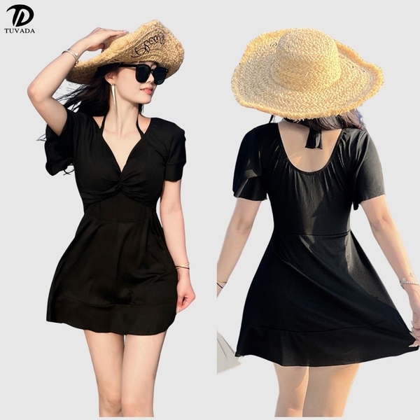 Bikini đi biển 1 mảnh bigsize kín đáo Tuvada - BSV13