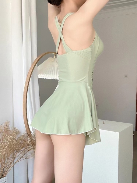 Bikini đi biển 1 mảnh che khuyết điểm cột dây Tuvada -B26