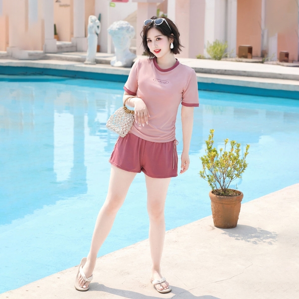 Bikini đi biển 2 mảnh basic form rộng dưới 80kg Tuvada - BBS125