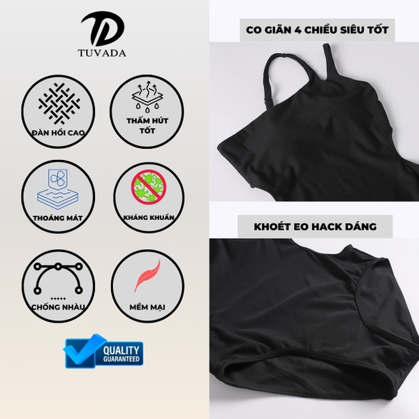 Bikini đi biển khoét eo lệch vai Tuvada - BDK99