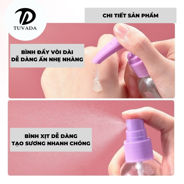 Bộ chiết mỹ phẩm du lịch 5 món Tuvada - LCN108