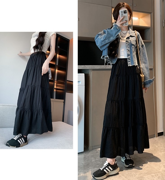 Chân váy dài dáng xòe nhiều màu dễ phối đồ Tuvada - VXD161